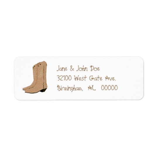 Cowboy Boots Address Labels