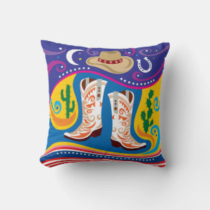 Cowboy Boots and Desert Stars Cushion