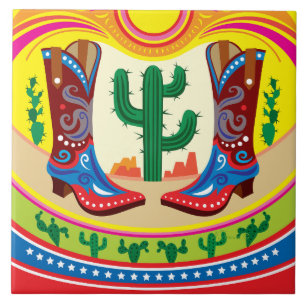 Cowboy Boots and Desert Sun Tile