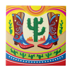 Cowboy Boots and Desert Sun Tile