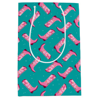 Cowboy boots and Flowers Medium Gift Bag