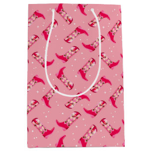 Cowboy boots and Flowers Medium Gift Bag
