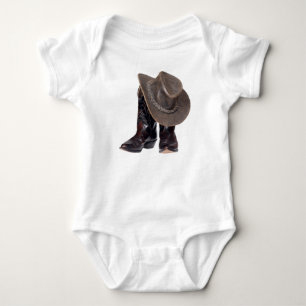 Cowboy Boots and Hat Baby Bodysuit