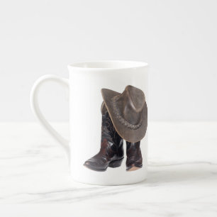 Cowboy Boots and Hat Bone China Mug