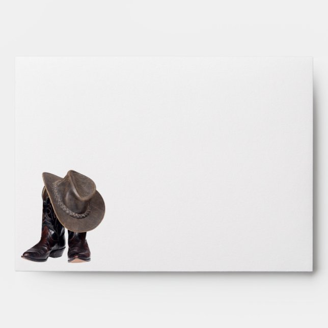 Cowboy Boots and Hat Envelope (Front)