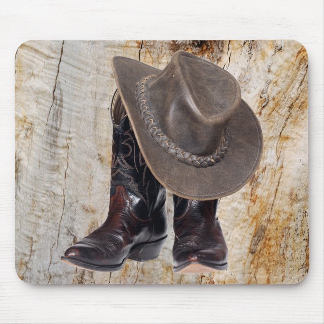 Cowboy Boots and Hat Mouse Mat (Front)
