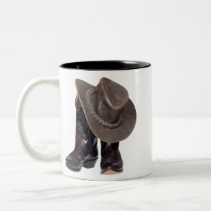 Cowboy Boots and Hat Two-Tone Coffee Mug