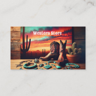 Cowboy Boots and Southwestern Jewellery with Cactu Business Card