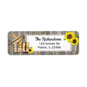 Cowboy Boots and Sunflowers Rustic