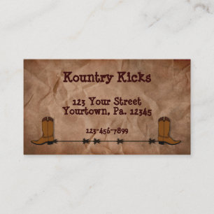 Cowboy Boots Business Card