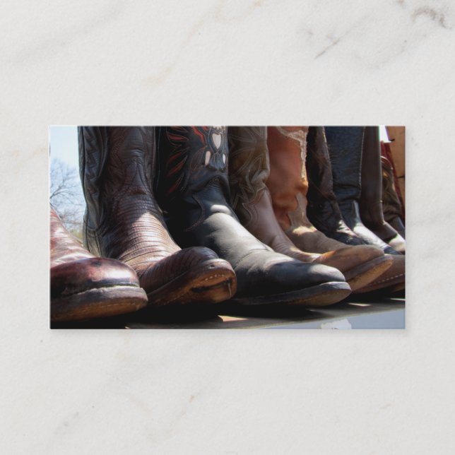 Cowboy Boots Business Card Vintage (Front)