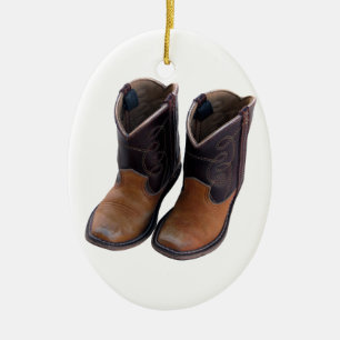Cowboy Boots Ceramic Tree Decoration