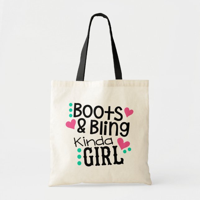 Cowboy Boots Country Cowgirl Western Princess Tote Bag (Front)