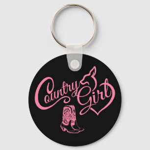 Cowboy Boots Cowgirl Country Western Farm Horse Key Ring