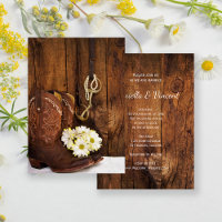 Cowboy Boots, Daisies Horse Bit Western Wedding