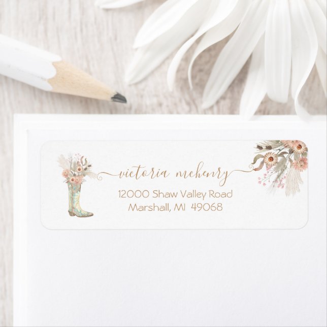 Cowboy Boots Floral Western (Insitu)