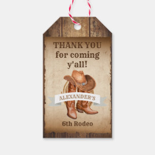 Cowboy Boots, Hat, and Lasso Gift Tags