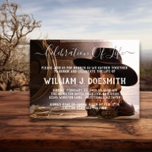 Cowboy Boots Hat Funeral Memorial