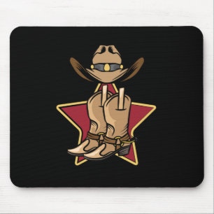 Cowboy Boots Hat Line Dance Country Music Gift Mouse Mat
