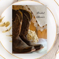 Cowboy Boots Lace Country Western Bridal Shower