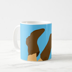 Cowboy Boots on Light Blue Background  Coffee Mug