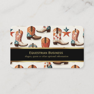 Cowboy boots pattern           business card
