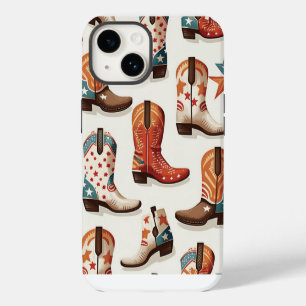 Cowboy boots pattern iPhone 14 case
