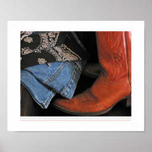 cowboy boots poster