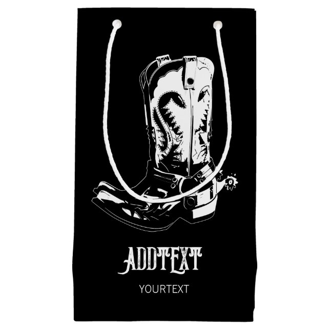 Cowboy boots small gift bag (Front)