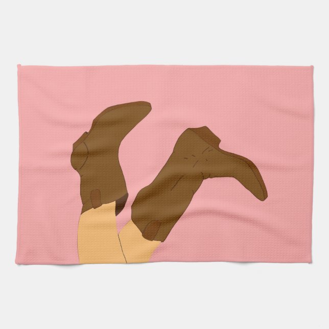 Cowboy Boots Tea Towel (Horizontal)