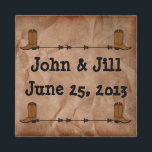 Cowboy Boots Wedding Favour Magnet<br><div class="desc">This Cowboy Boots Wedding Favour Magnet is perfect for any western or cowboy themed wedding.</div>