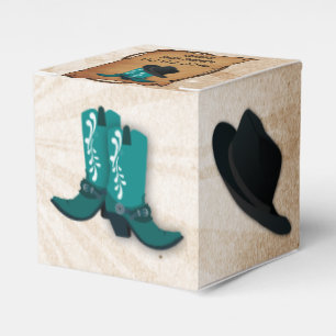 cowboy boots western Personalised favour boxes