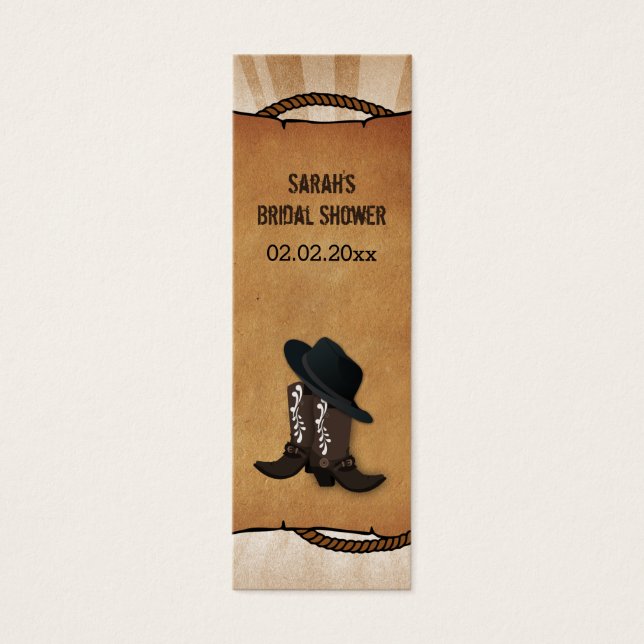 cowboy boots western Personalised Gift Tags (Front)