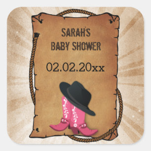 cowboy boots western theme Personalised stickers