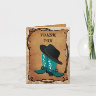 cowboy boots western Theme Thank you