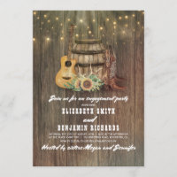 Cowboy Boots Wine Barrel Country Engagement Party