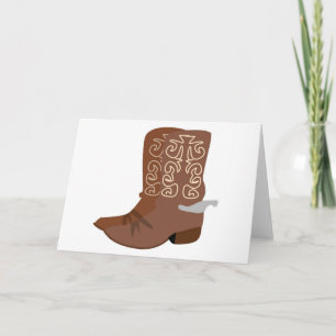 Cowboy Boots with Spurs Card