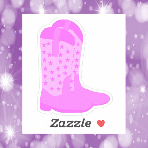 Cowboy Boots with Stars Pink