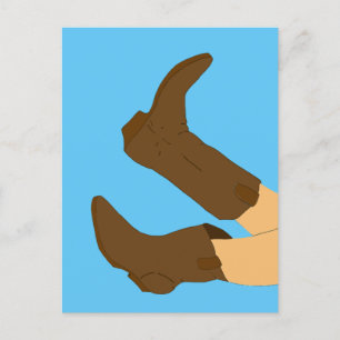 Cowboy Boots Yee-Haw Postcard