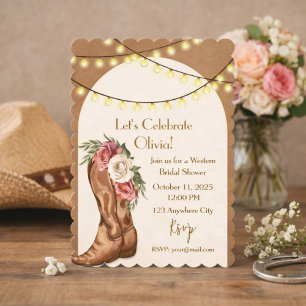 cowboy bridal shower invitation