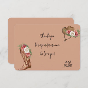 cowboy bridal shower thank you