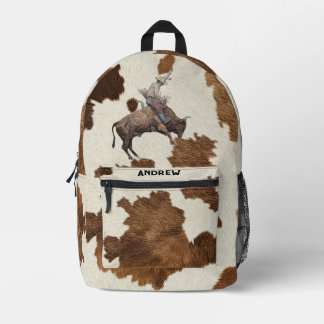 Cowboy Bull Rider Boys Backpack | Western Rodeo 