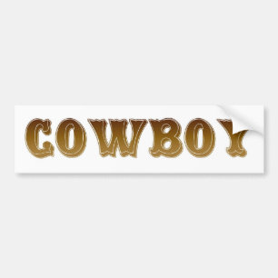 Cowboy Bumper Sticker