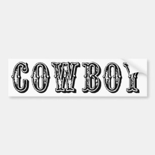 Cowboy Bumper Sticker