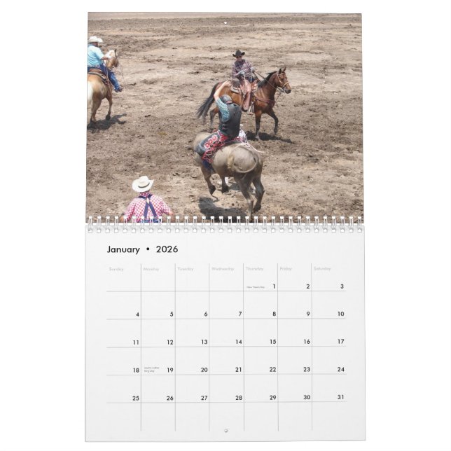 Cowboy Calendar (Jan 2026)