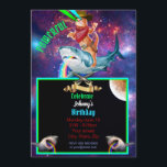 Cowboy cat and Shark Galatic Funny Invitation<br><div class="desc">cat shark ranch  country , 
 cowboy  western  scary  teeth , 
 predator  water big   furry, 
 paw  kitten  tabby  funny , 
pet  animal  adorable  kitty  , 
feline  cute   space  galaxy , 
 cosmos  universe congratulation  card, 
 invitations  happiness   party anniversary, 
   holiday  greeting   invitation  celebrate ,  
  happy   celebration   cat shark, </div>