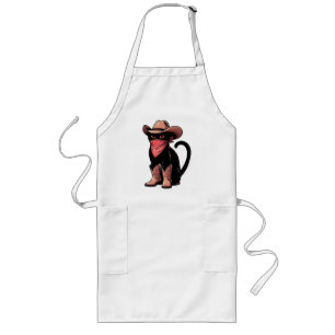 Cowboy Cat Long Apron