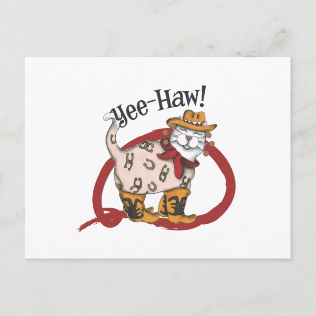 Cowboy Cat Postcard (Front)