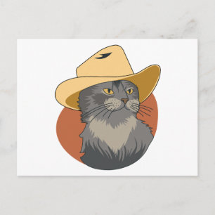 Cowboy Cat Postcard