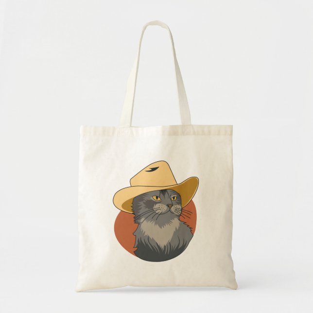 Cowboy Cat Tote Bag (Front)